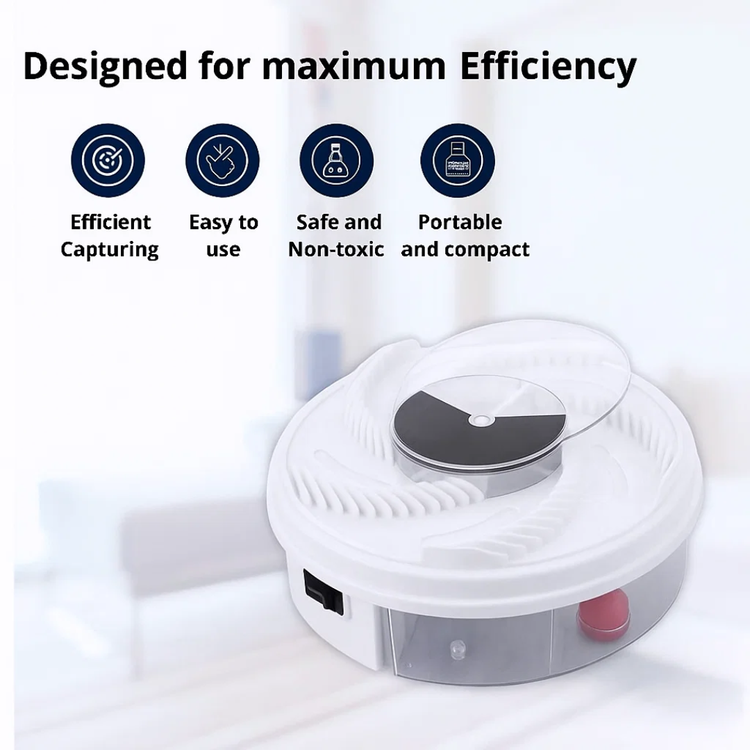 BuzzOff | Silent Fly Trap – Eco‑Friendly, Non‑Toxic Insect Catcher