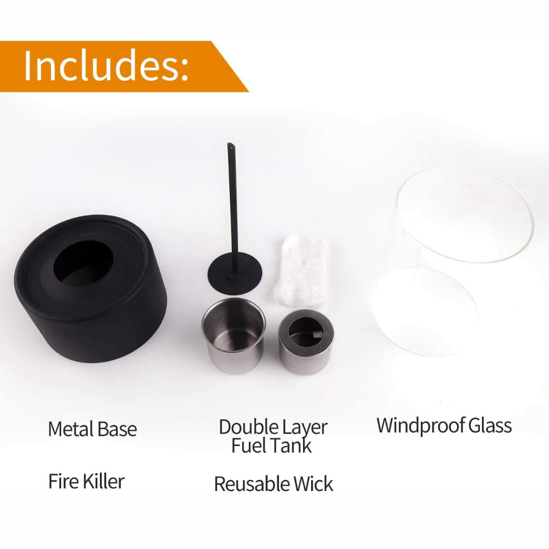 GlowEdge | Portable Glass Fireplace for Modern Indoor & Outdoor Ambience