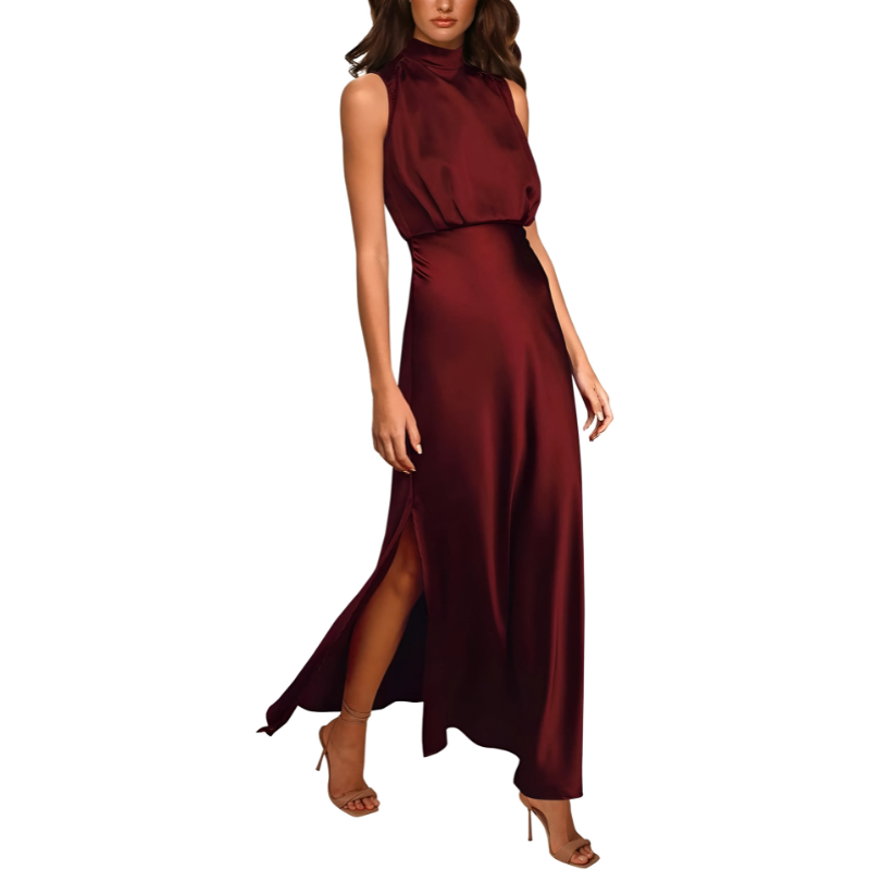 Amélie | Women's Maxi Dress – Elegant Halter Neckline for Formal Events-4