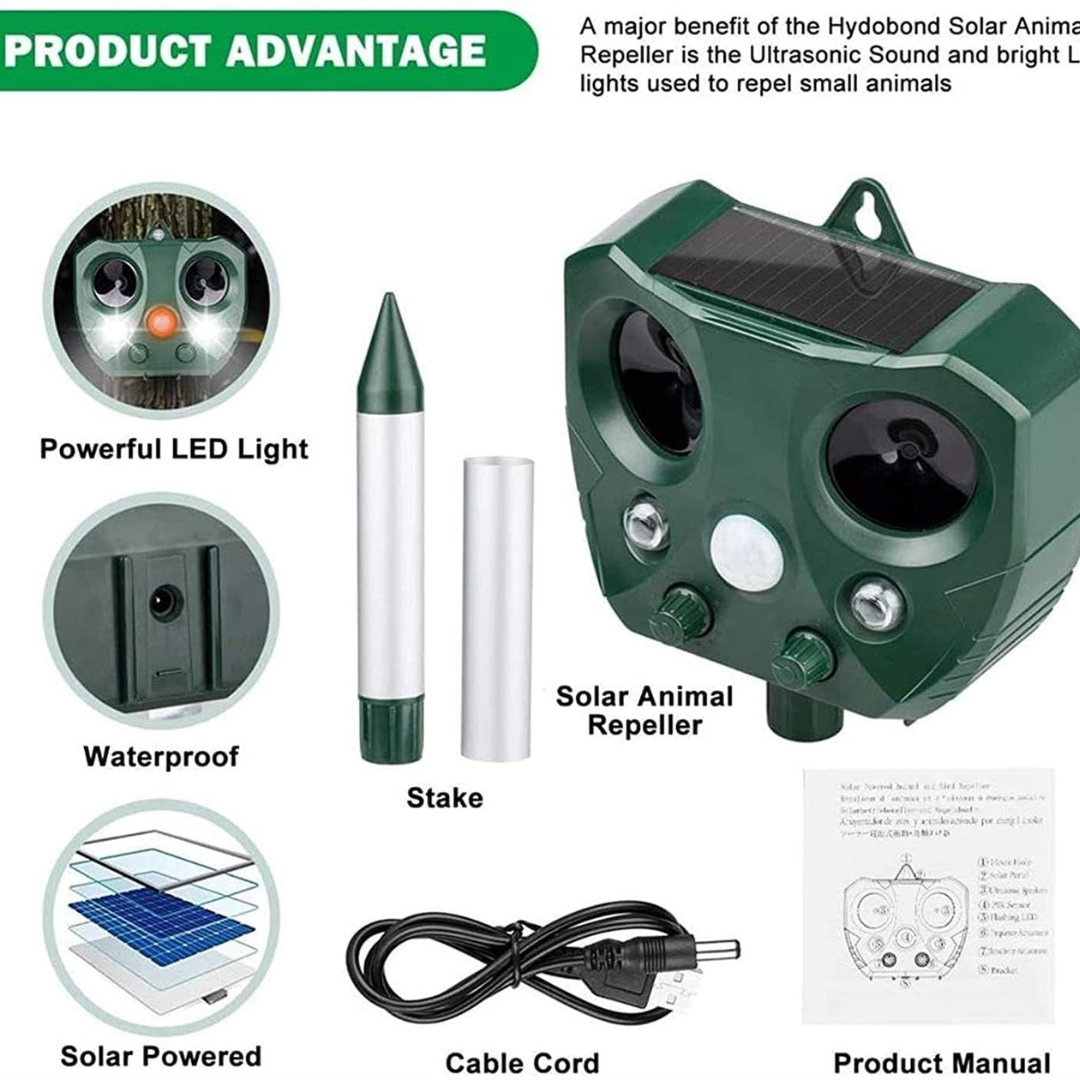 UltraSonic | Repellent Ultrasonic and Noise Sonar Deterrent for Cat, Fox, Rat, Squirrel and Dog