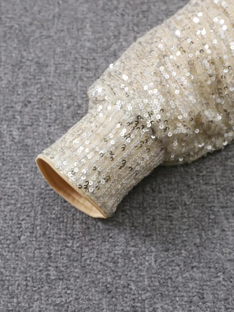 Vivienne | Elegant Contrast Sequin Sparkle | Women’s Fashion