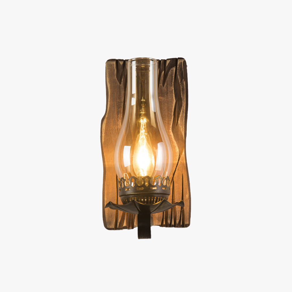 VintageHearth | Classic Wooden Wall Light