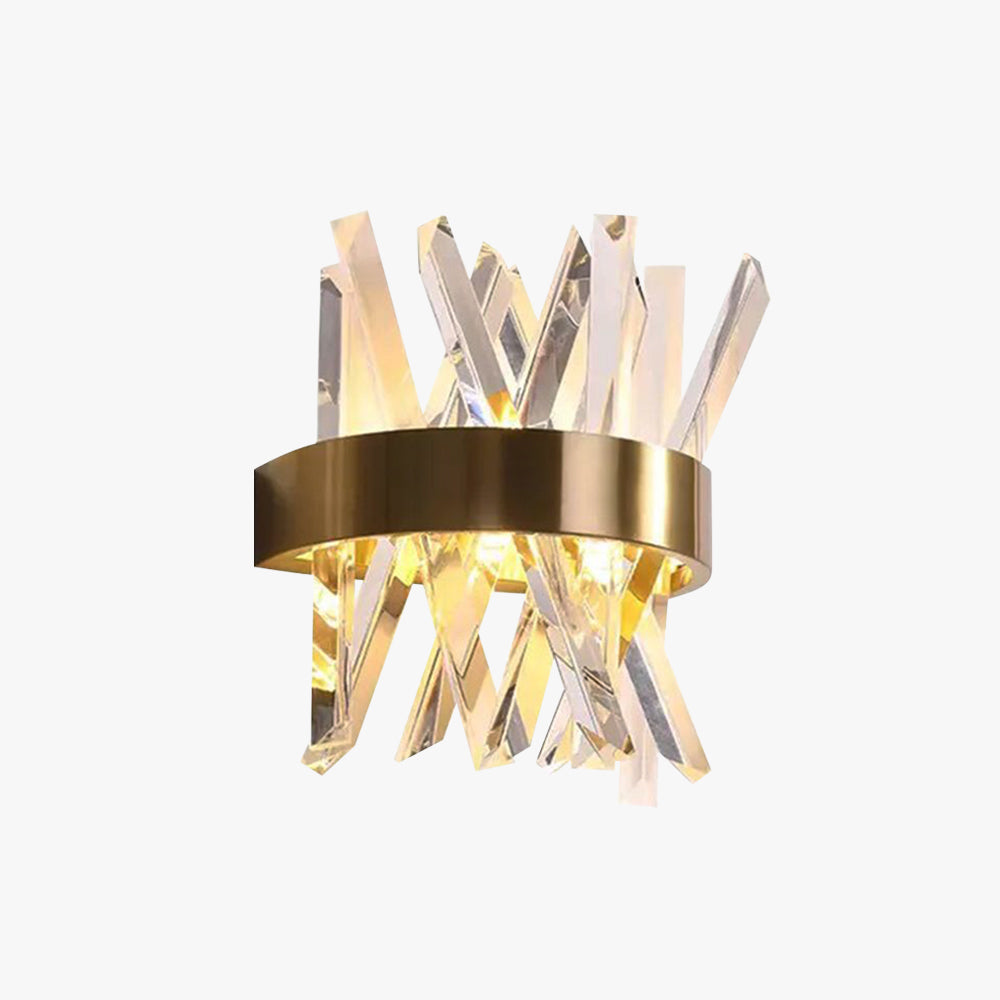 CrystalCrown | Golden Crystal Wall Light