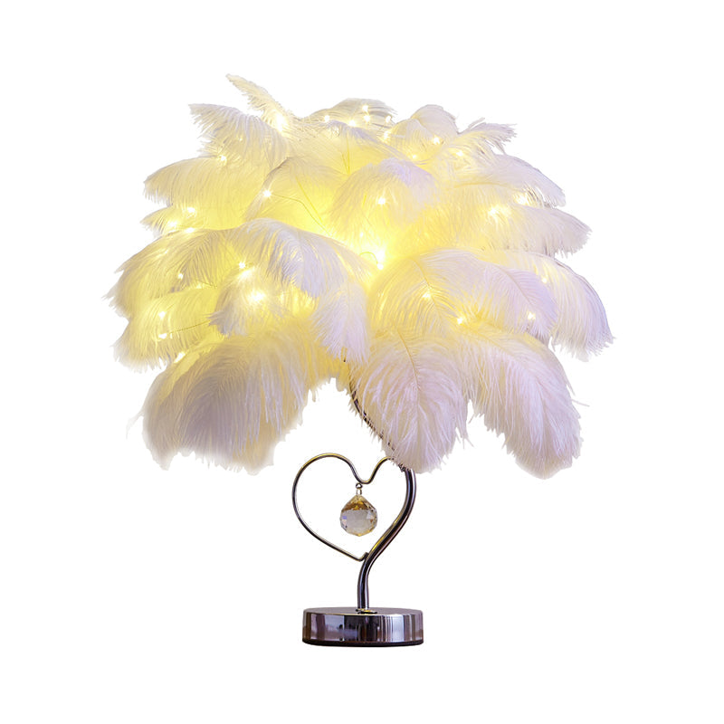 FeatherLite | Crystal Feather Table Lamp
