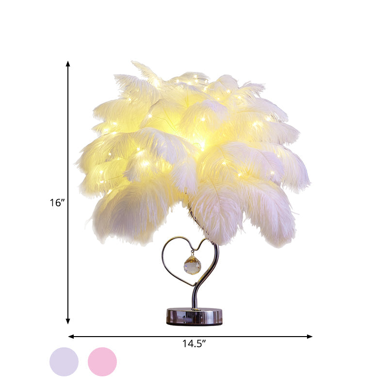 FeatherLite | Crystal Feather Table Lamp