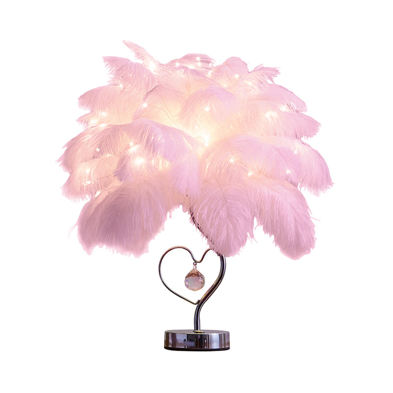 FeatherLite | Crystal Feather Table Lamp