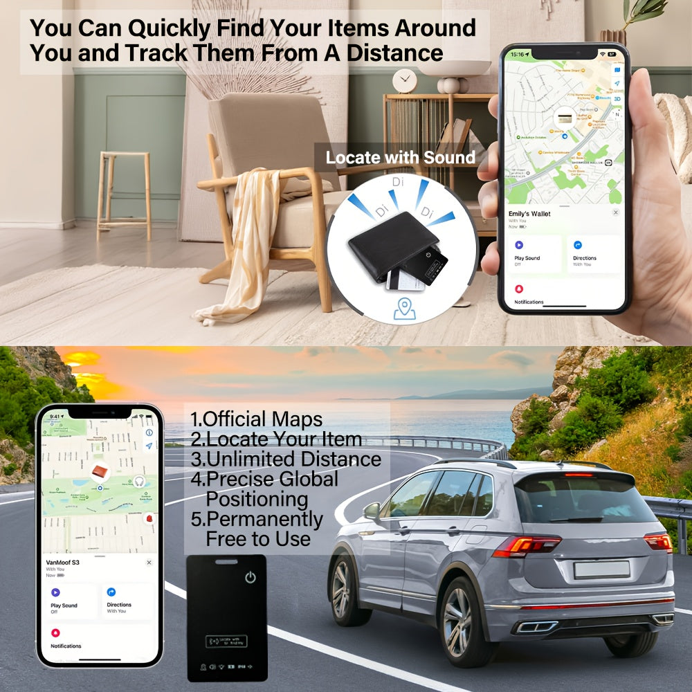 WalletMate | Ultra-Thin Tracking Card – iPhone Ready