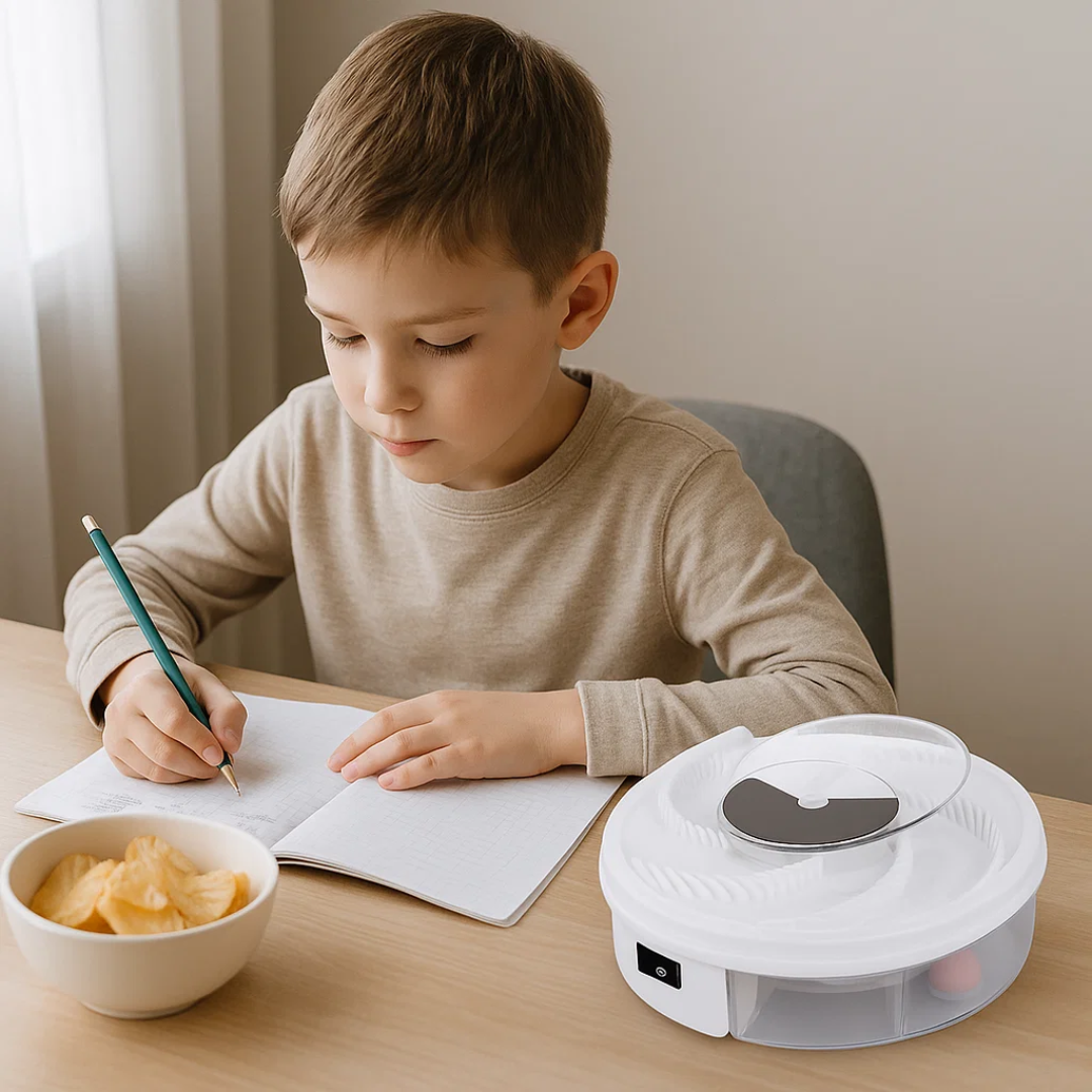 BuzzOff | Silent Fly Trap – Eco‑Friendly, Non‑Toxic Insect Catcher