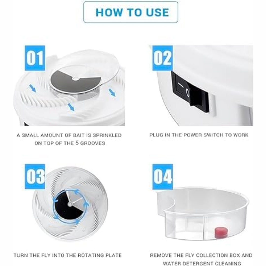 BuzzOff | Silent Fly Trap – Eco‑Friendly, Non‑Toxic Insect Catcher