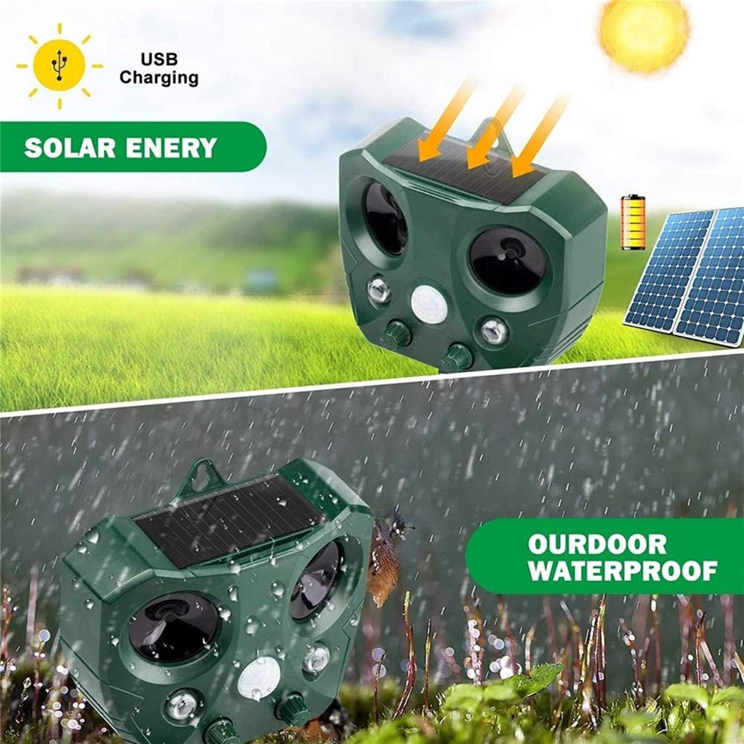 UltraSonic | Repellent Ultrasonic and Noise Sonar Deterrent for Cat, Fox, Rat, Squirrel and Dog