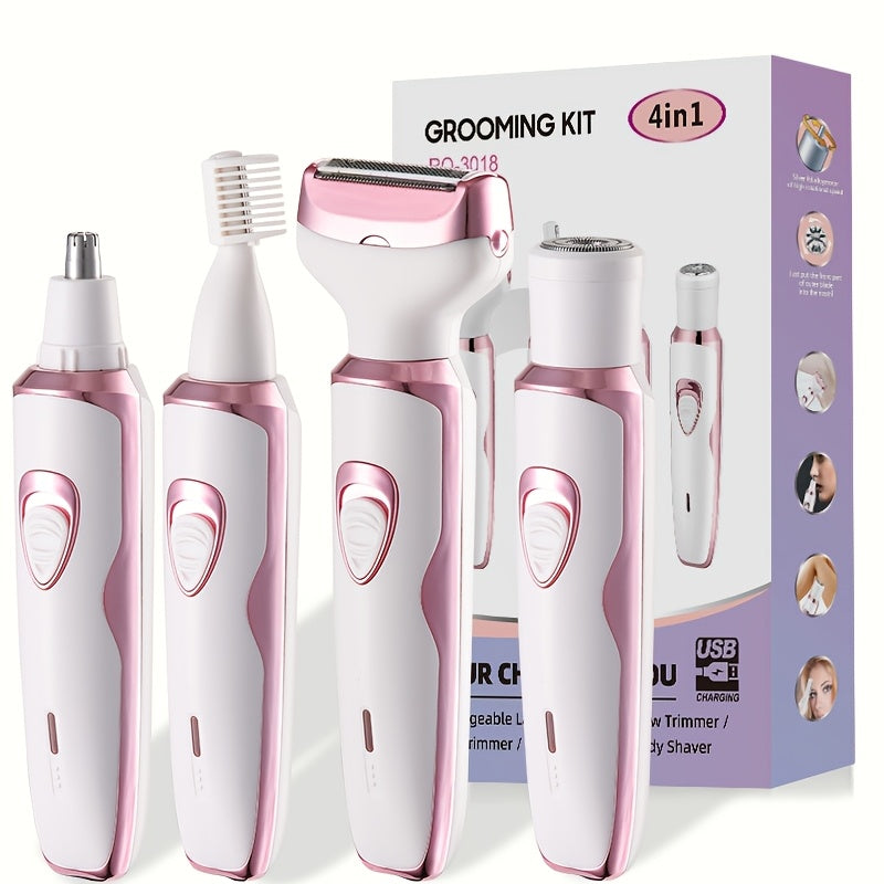 LuxeCare | Rechargeable ladies' shaver - Gentle 4-in-1 care everywhere