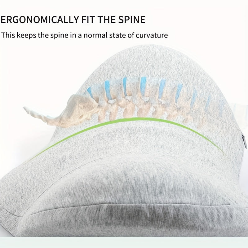 SpineEase | Orthopedic Pillow – Memory Foam Lumbar Support with Cover