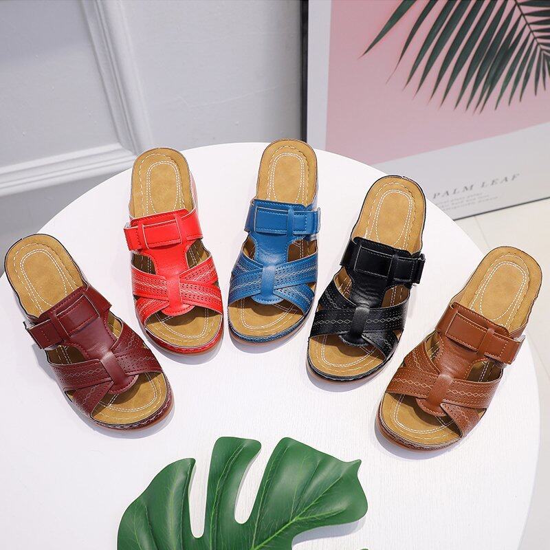 Evelyn | Orthopedic Leather Sandals with Strap Restraint