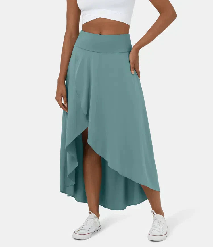 Variant image for Elegant Casual Midi Skirt for Women with Built-In Shorts - Comfortable & Stylish-5