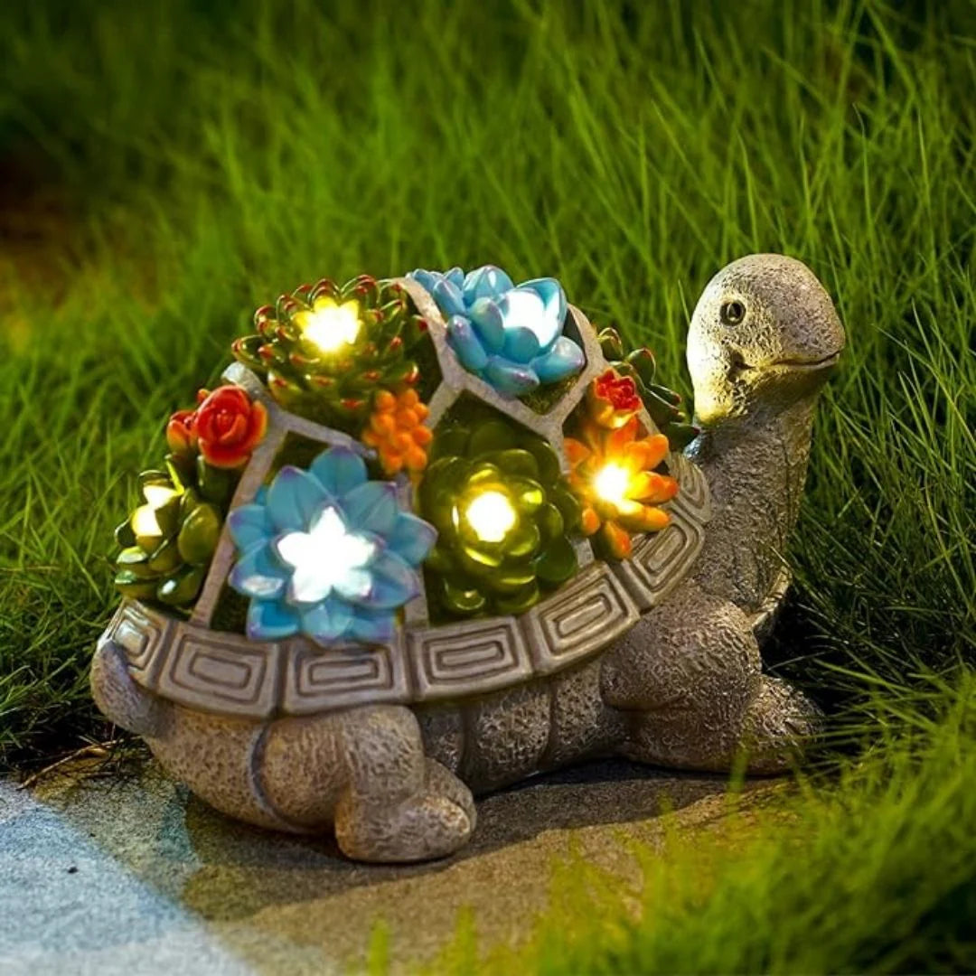 TurtleBloom | Hand Painted Decorative Garden Lighting
