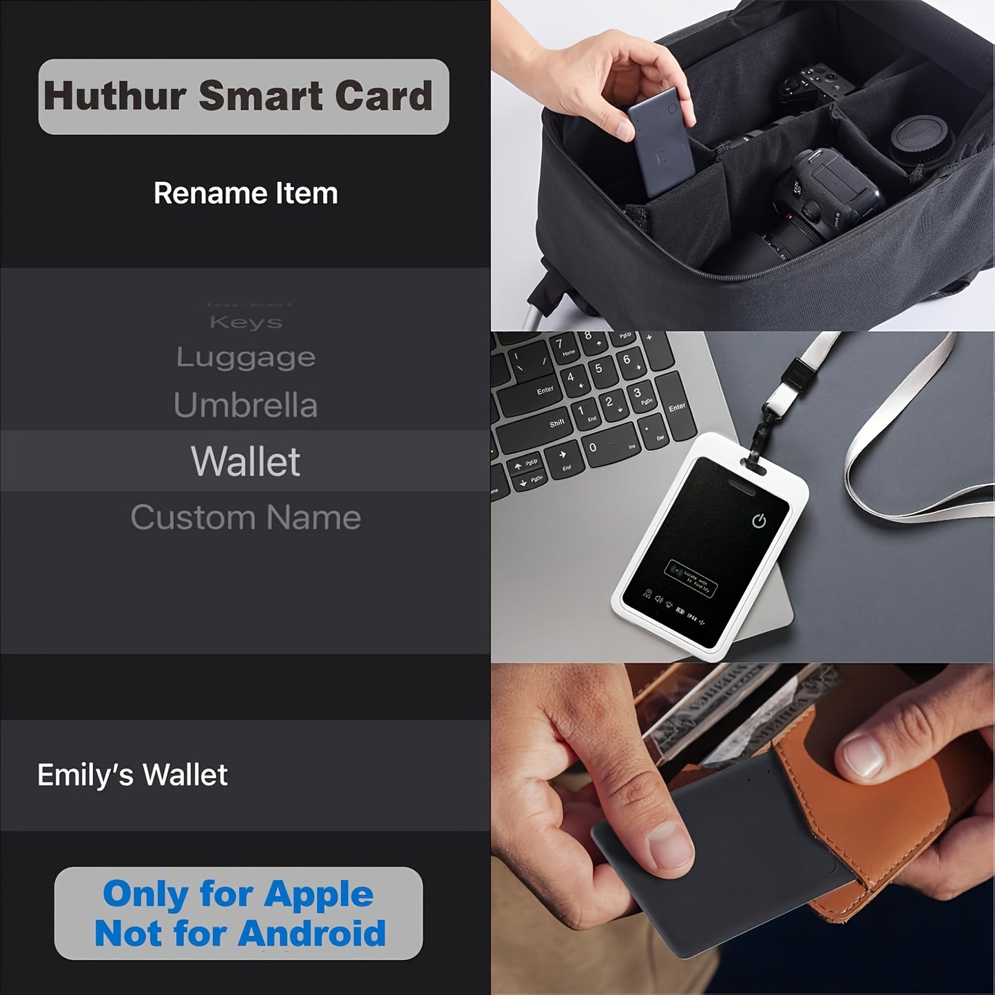WalletMate | Ultra-Thin Tracking Card – iPhone Ready