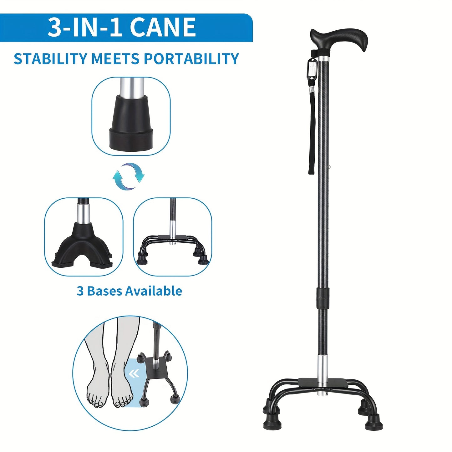 CarbonGlide | Carbon Walking Stick – Ultra-Lightweight & Height Adjustable