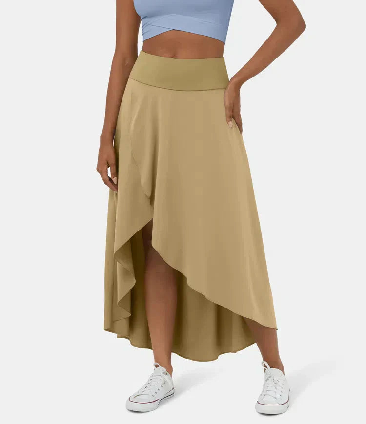 Variant image for Elegant Casual Midi Skirt for Women with Built-In Shorts - Comfortable & Stylish-6