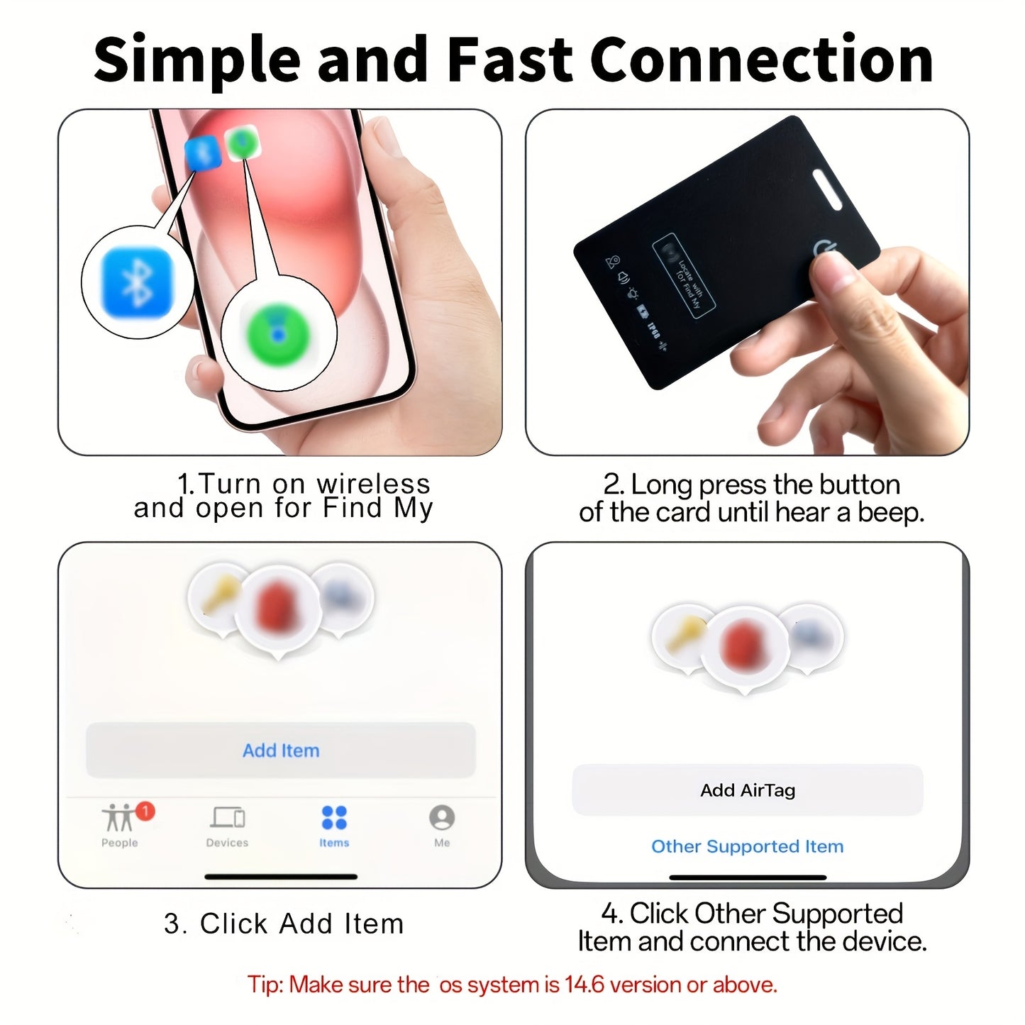 WalletMate | Ultra-Thin Tracking Card – iPhone Ready
