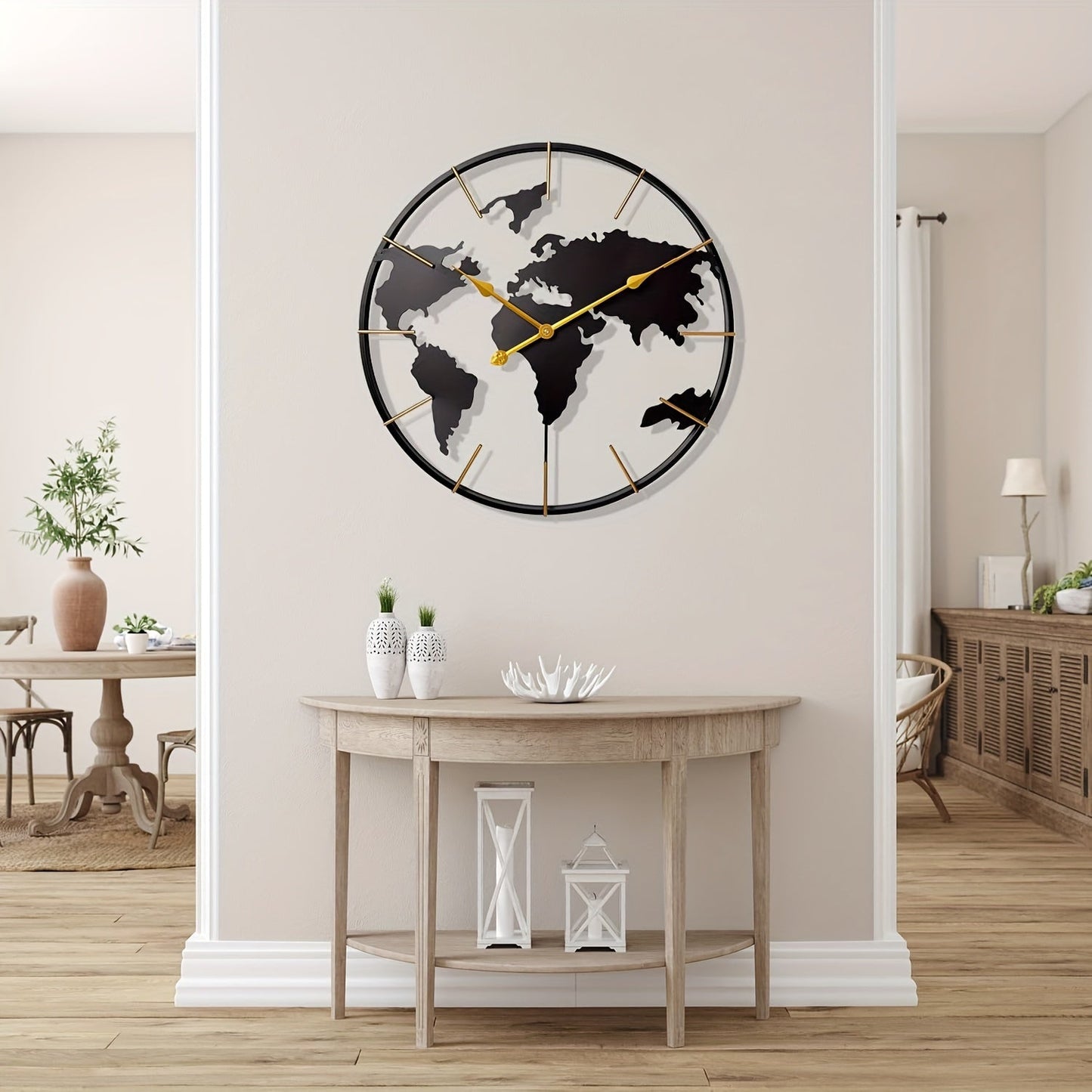 GlobeTime | Minimalist World Map Wall Clock