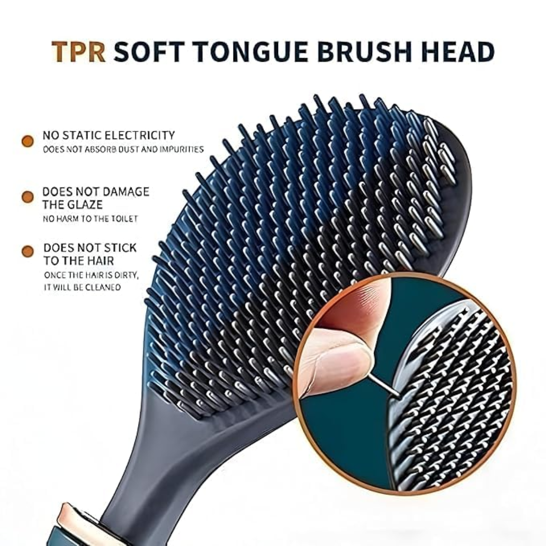 PureBrush | Elegant Toilet Brush with Antibacterial Silicone Head