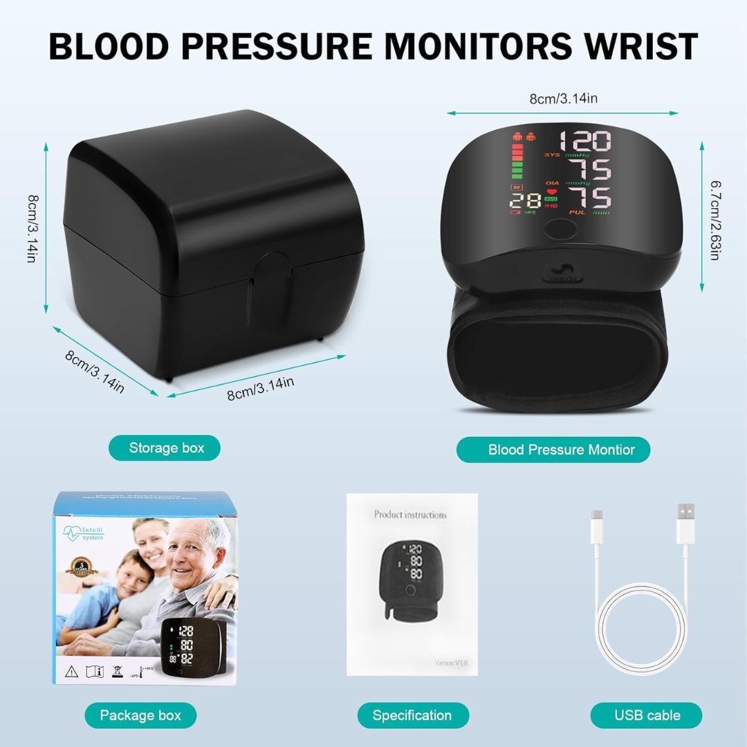 HealthPro | LED Wrist Blood Pressure Monitor