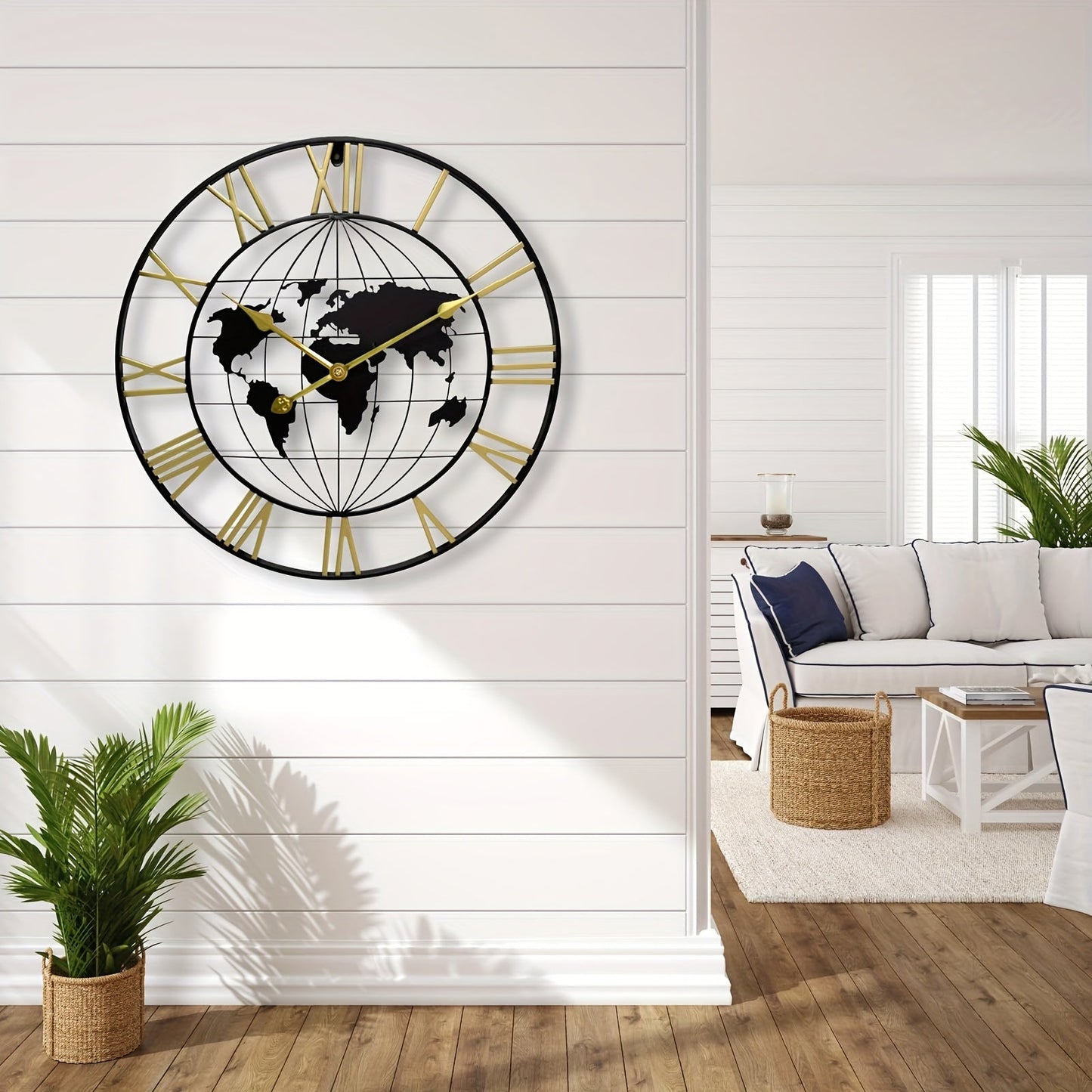 GlobeTime | Minimalist World Map Wall Clock