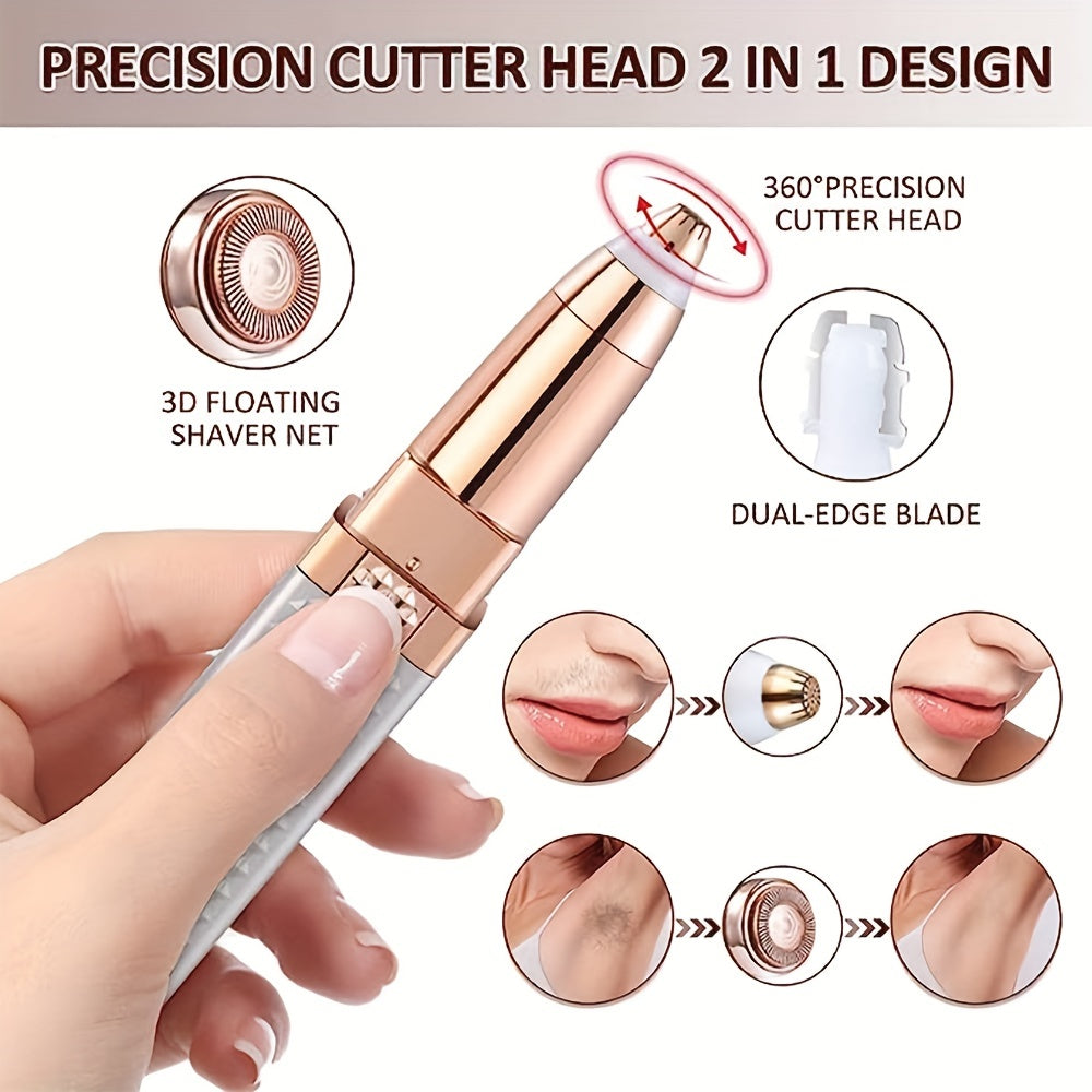 GlowSmooth | Women’s Shaver – Painless 4-in-1 for Face & Bikini Line