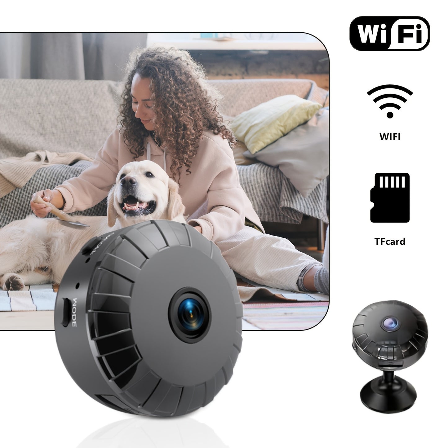 CamTrack | Mini Wi-Fi Camera – Portable & Rechargeable