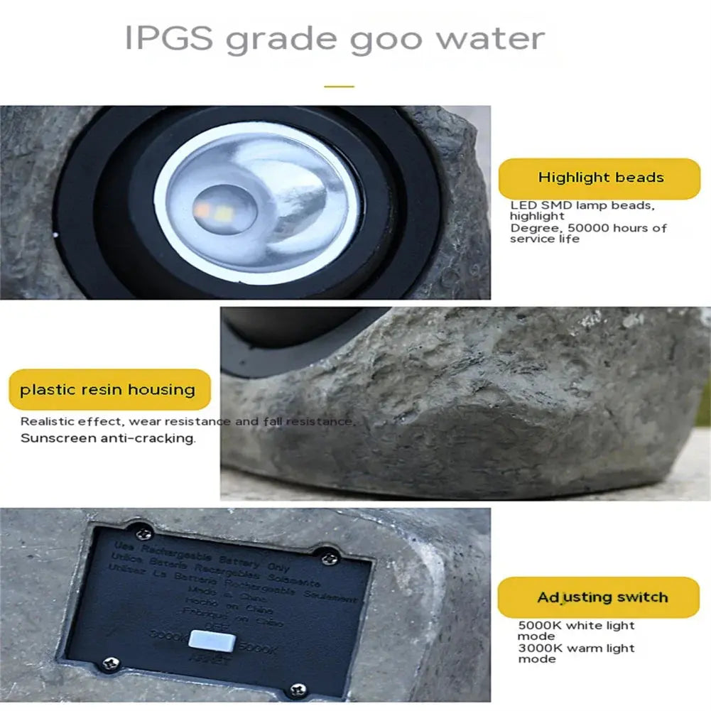 SolarStone | Naturally Appearing Garden Light in Stone Look