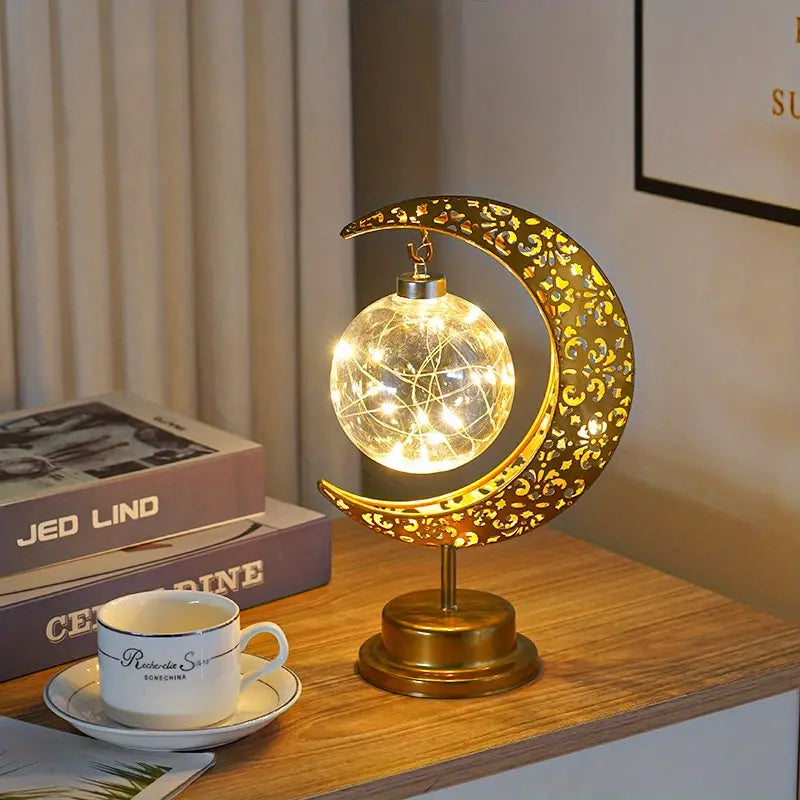 AuraGlow | Creative & Luxurious Moon Table Lamp1