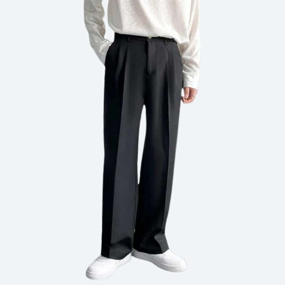 Variant image for Craddo - High-Waist Wool Dress Trousers for Men - Formal Winter Style-19