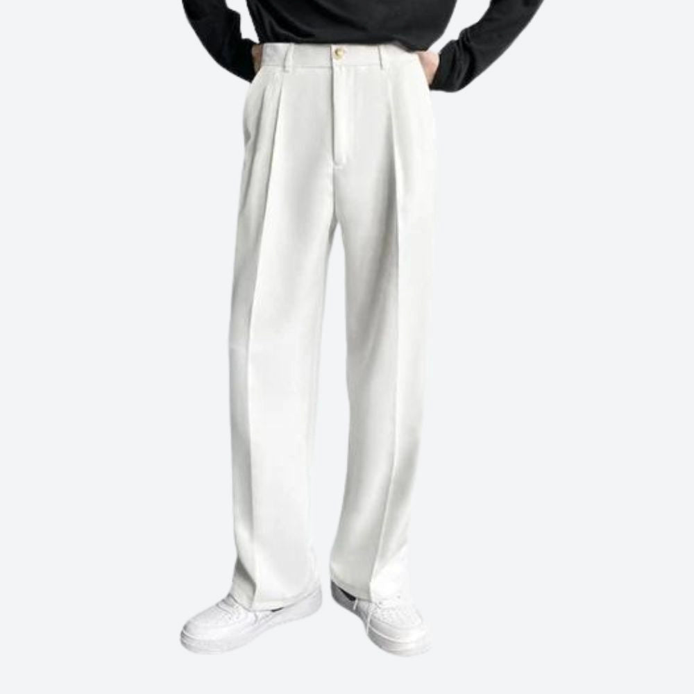 Variant image for Craddo - High-Waist Wool Dress Trousers for Men - Formal Winter Style-1