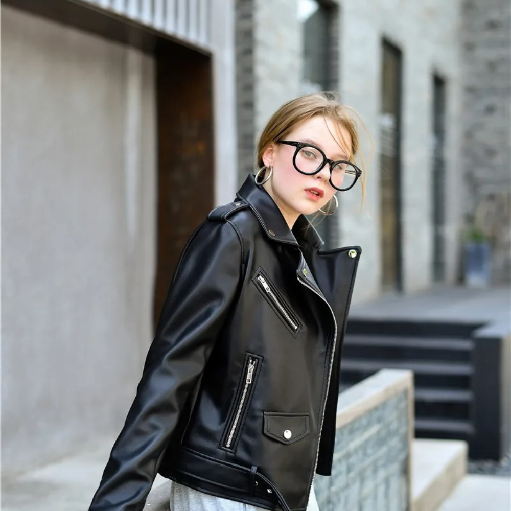 Lucien | Leather Biker Jacket – Modern Zippered Design-6