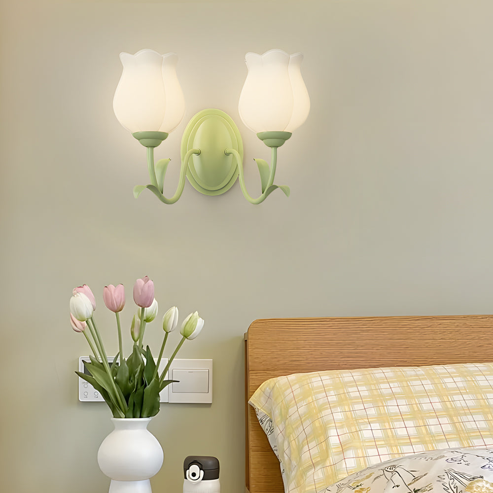 BloomGlow | Artistic Flower Glass Wall Lamp1