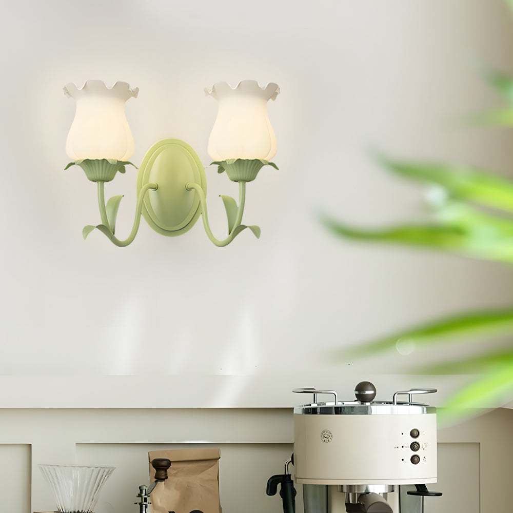 BloomGlow | Artistic Flower Glass Wall Lamp3