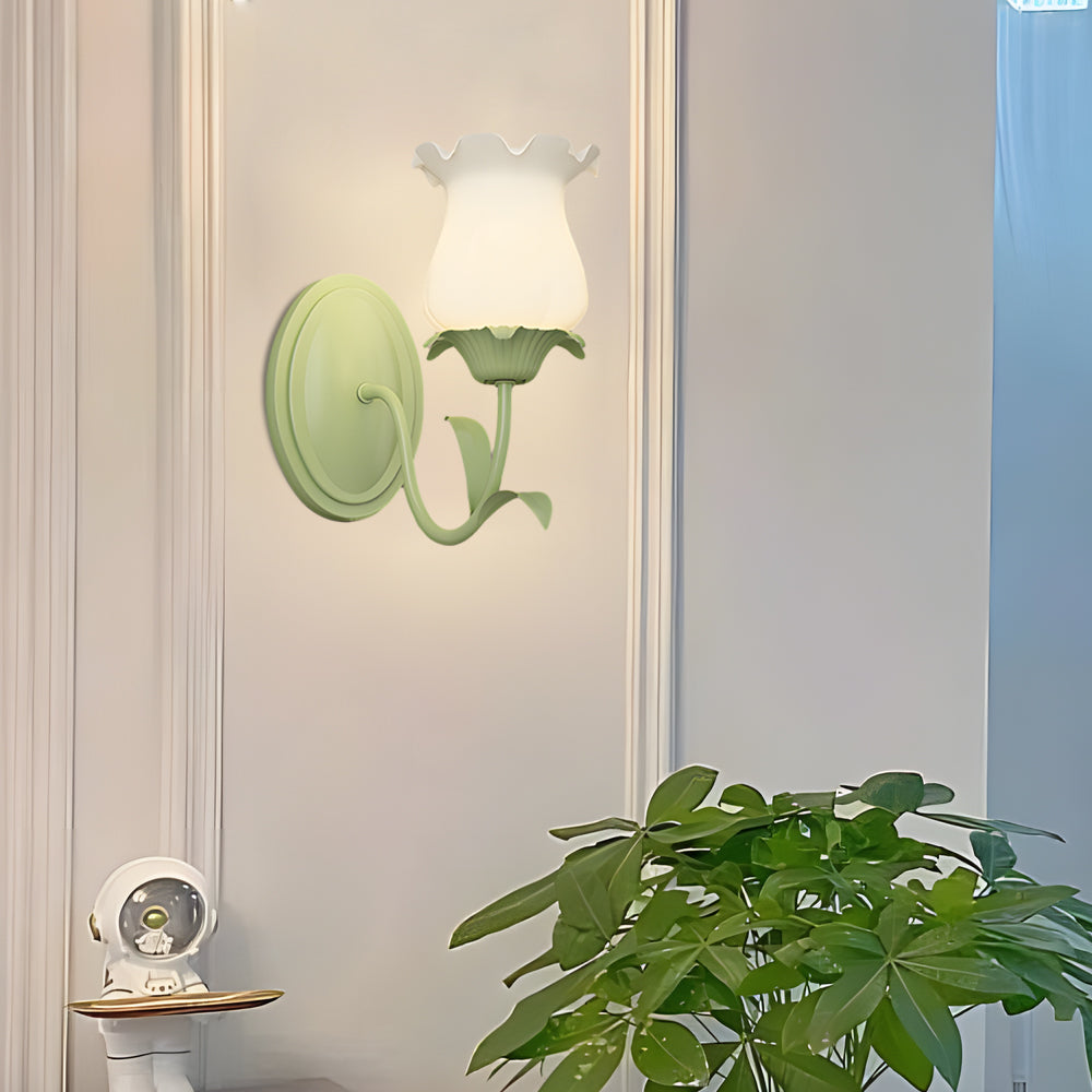 BloomGlow | Artistic Flower Glass Wall Lamp6