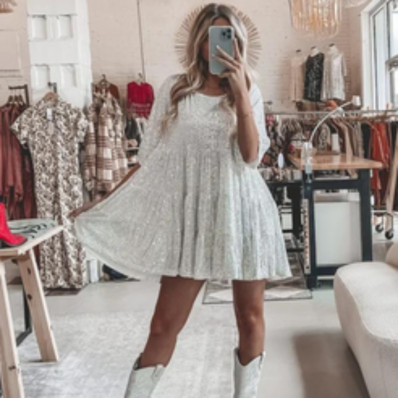 Élodie | Women's Dress – Elegant Flared Hem for Effortless Style-2