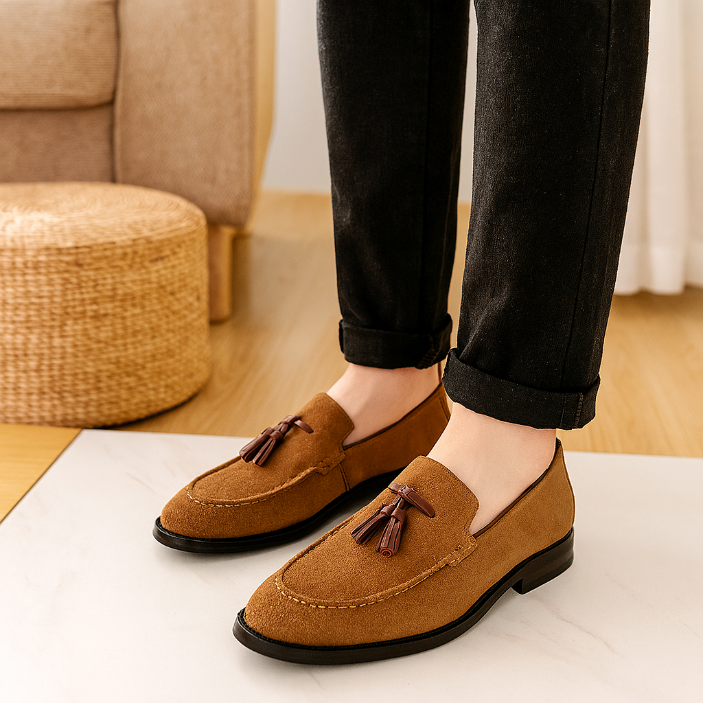 LondonLux | Men’s Tassel Loafers – Comfortable Fit & Round Toe