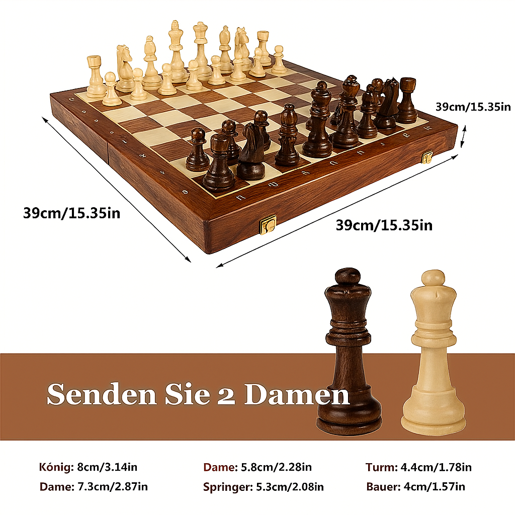 EliteSquare | Luxury Chess Set – Durable Wooden Board & Detailed Pieces