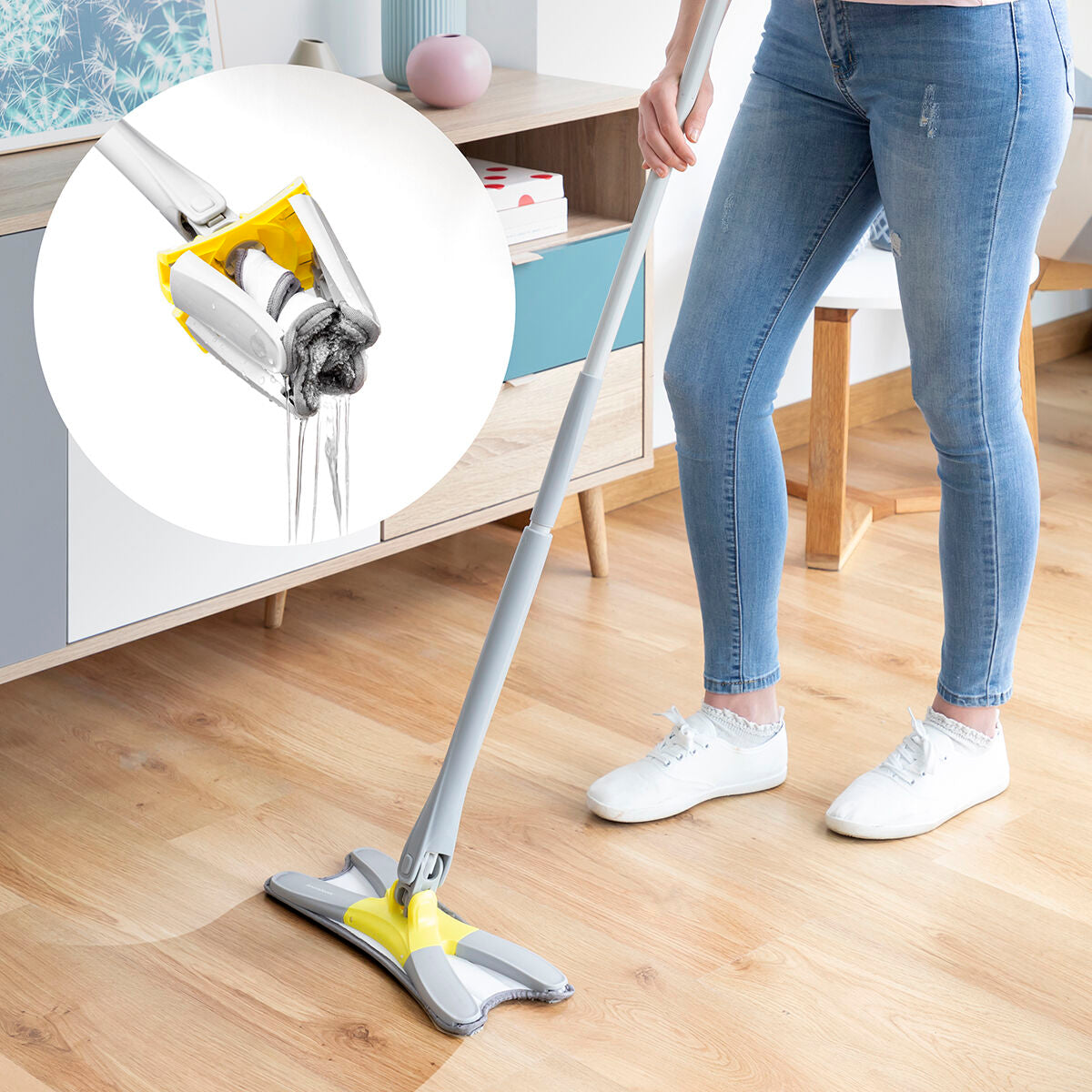 CleanTwist | Self-Cleaning Microfibre Mop1