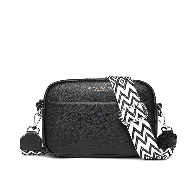 Variant image for Sleek Compact Black Crossbody Bag for Women with Secure Zipper Closure-1