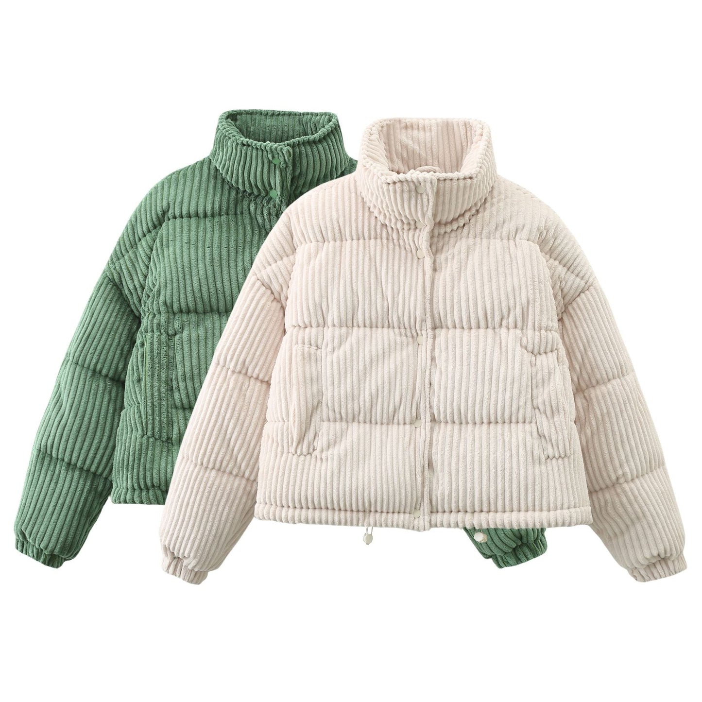 Amore | Women's Jacket – Chic Cropped Puffer Design-4