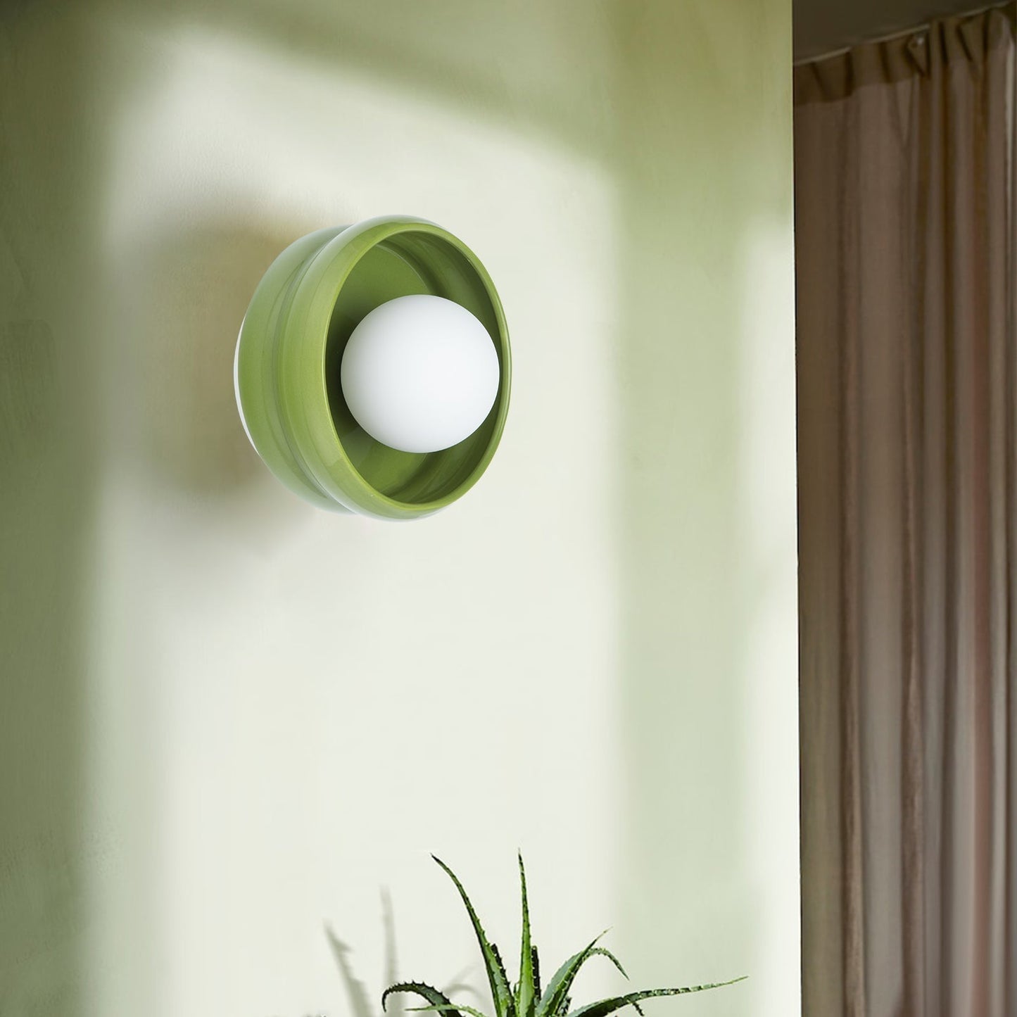 RingGlow | Elegant Round Ceramic Wall Light