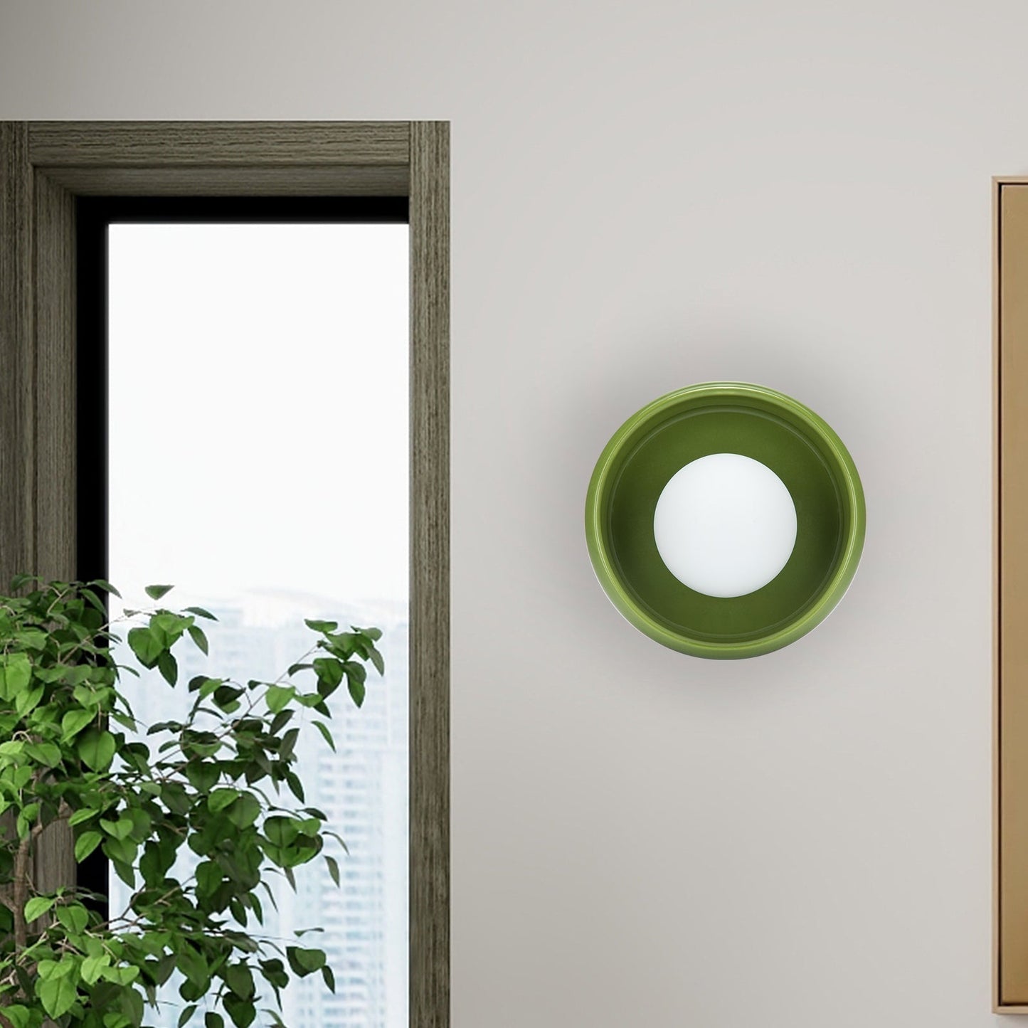 RingGlow | Elegant Round Ceramic Wall Light