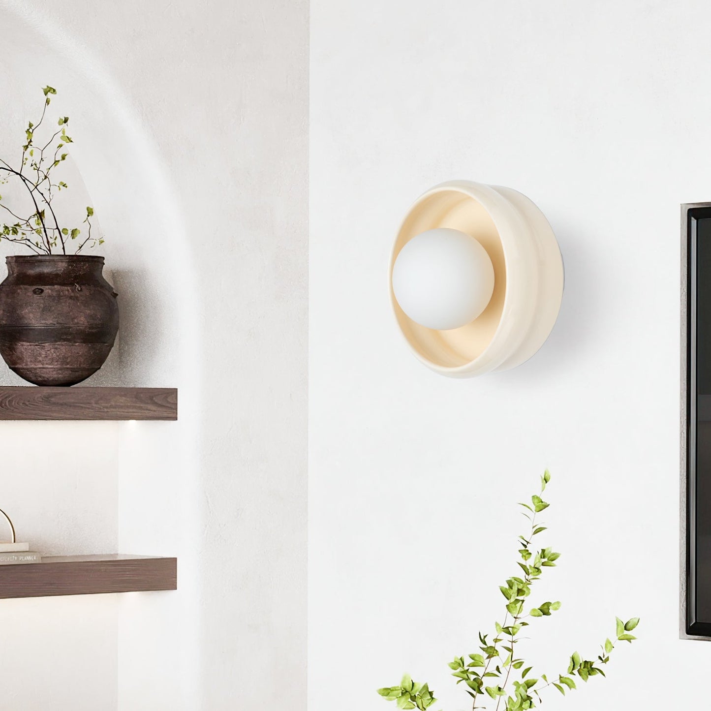 RingGlow | Elegant Round Ceramic Wall Light
