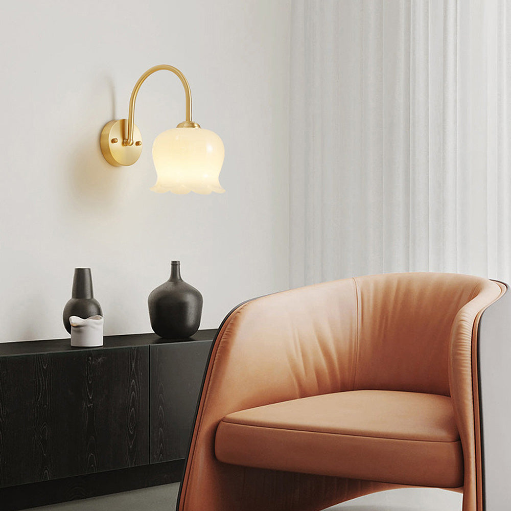 BlossomBright | Artistic Flower Glass Wall Light