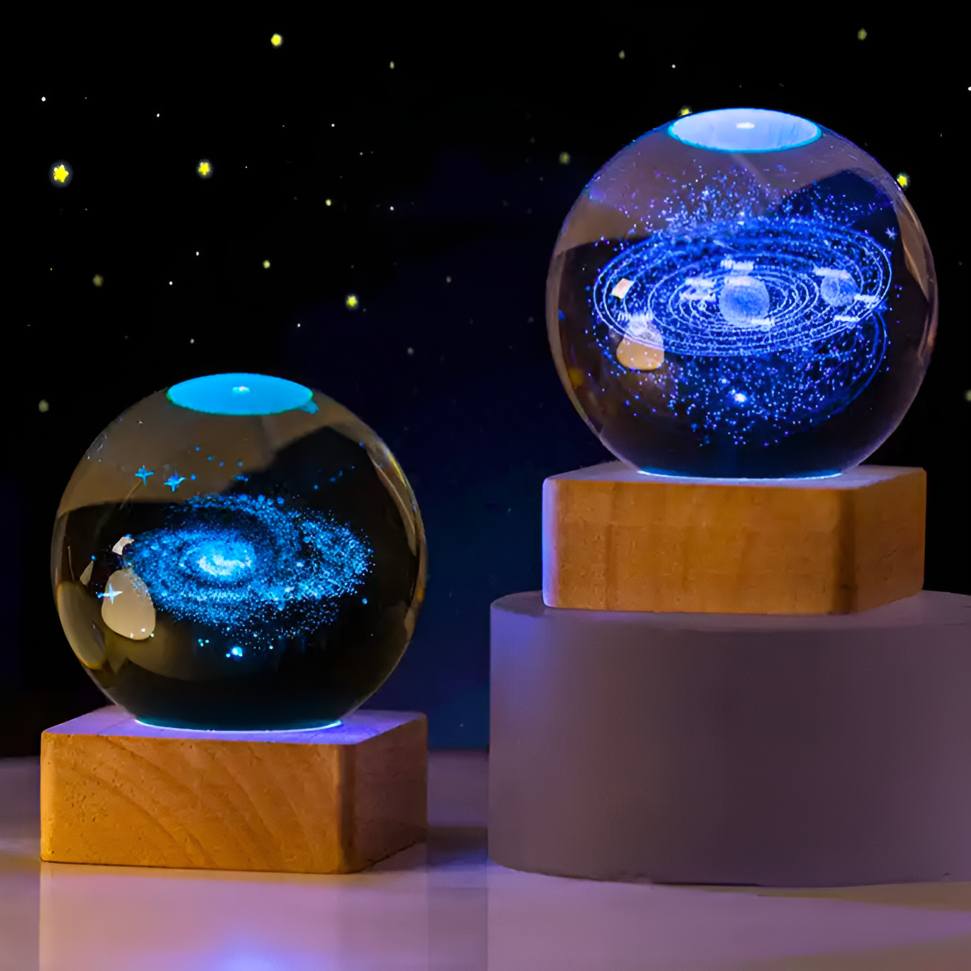 GalaxyLight | Glowing Galaxy Glass Sphere1