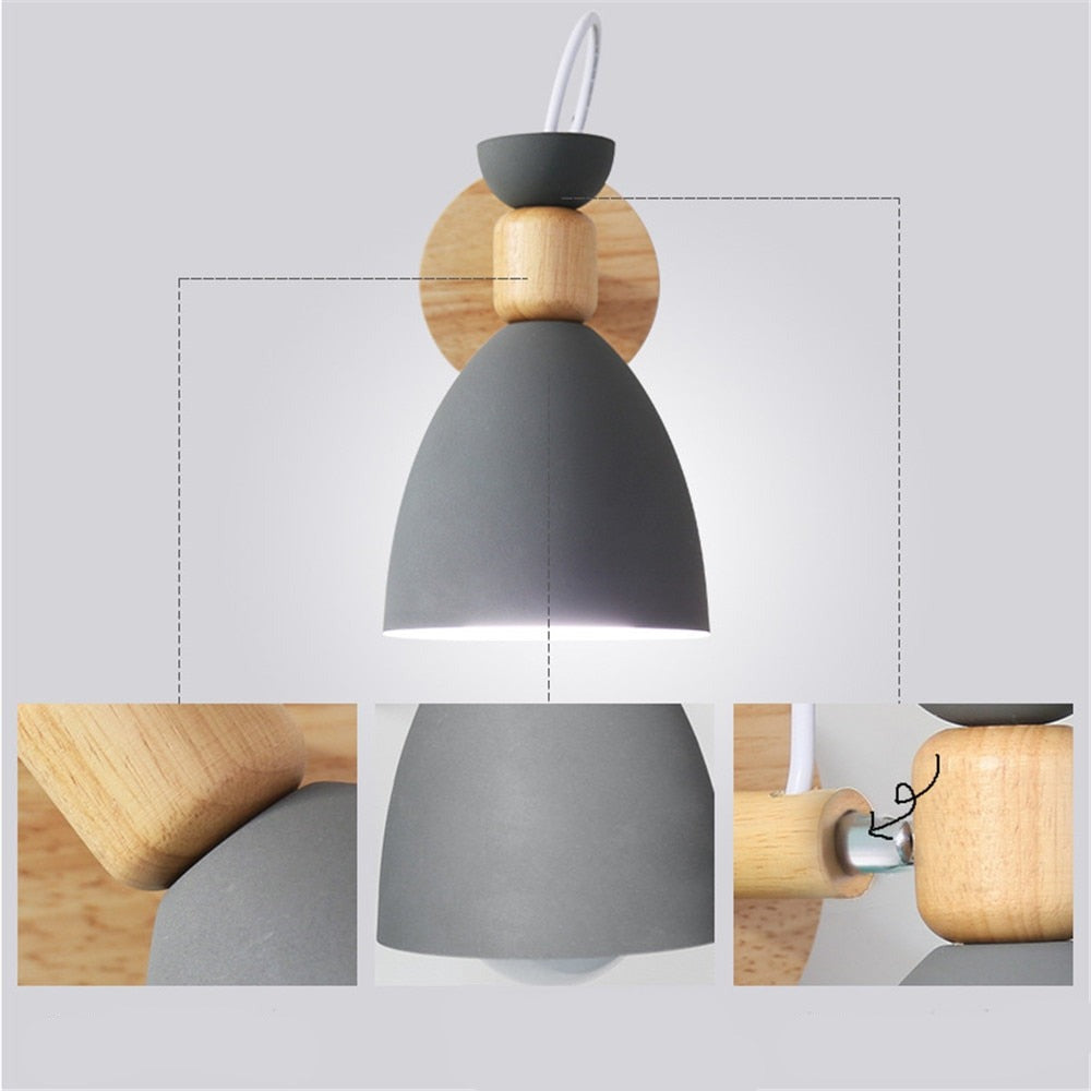 NordWood | Modern LED Wood Bedroom Wall Light Lamp