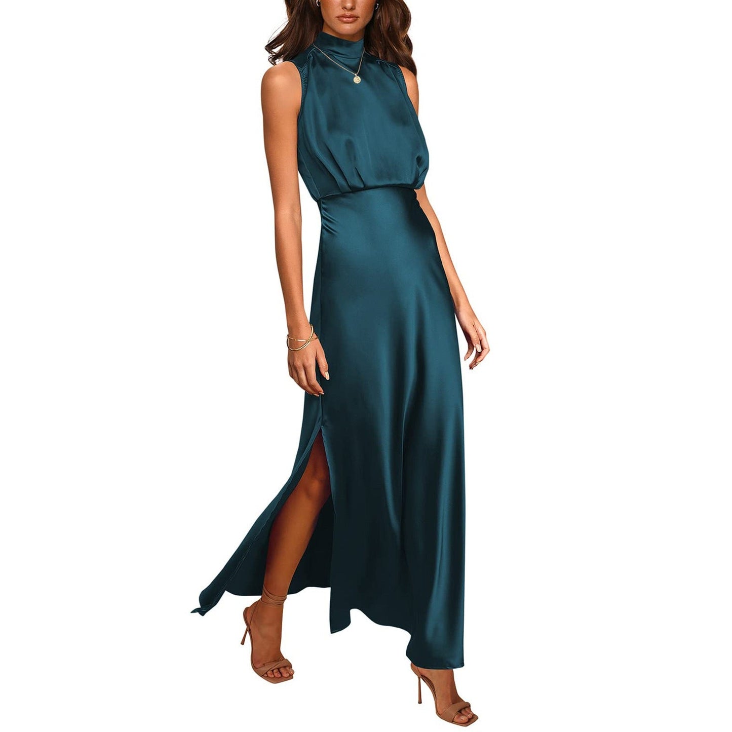 Amélie | Women's Maxi Dress – Elegant Halter Neckline for Formal Events-6